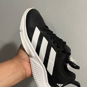 Adidas Court Team 2.0 Black and White Sneakers